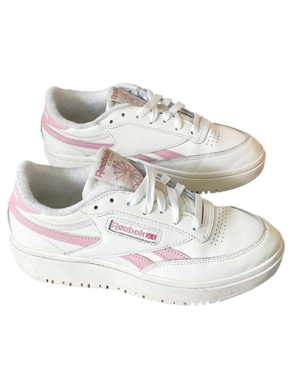 Reebok Club C Double Revenge Sneakers Cream Pink 6.5